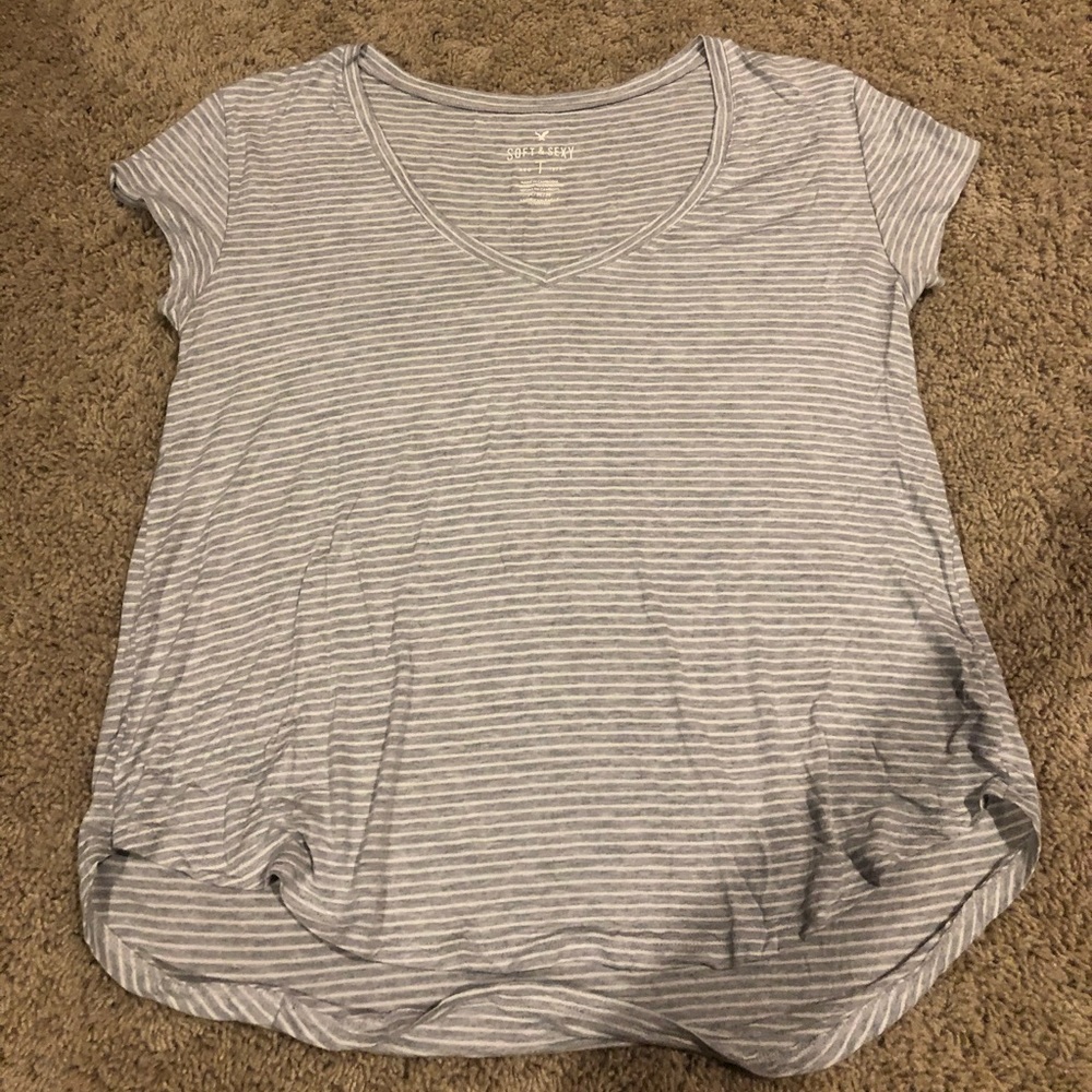 american eagle stripped t-shirt